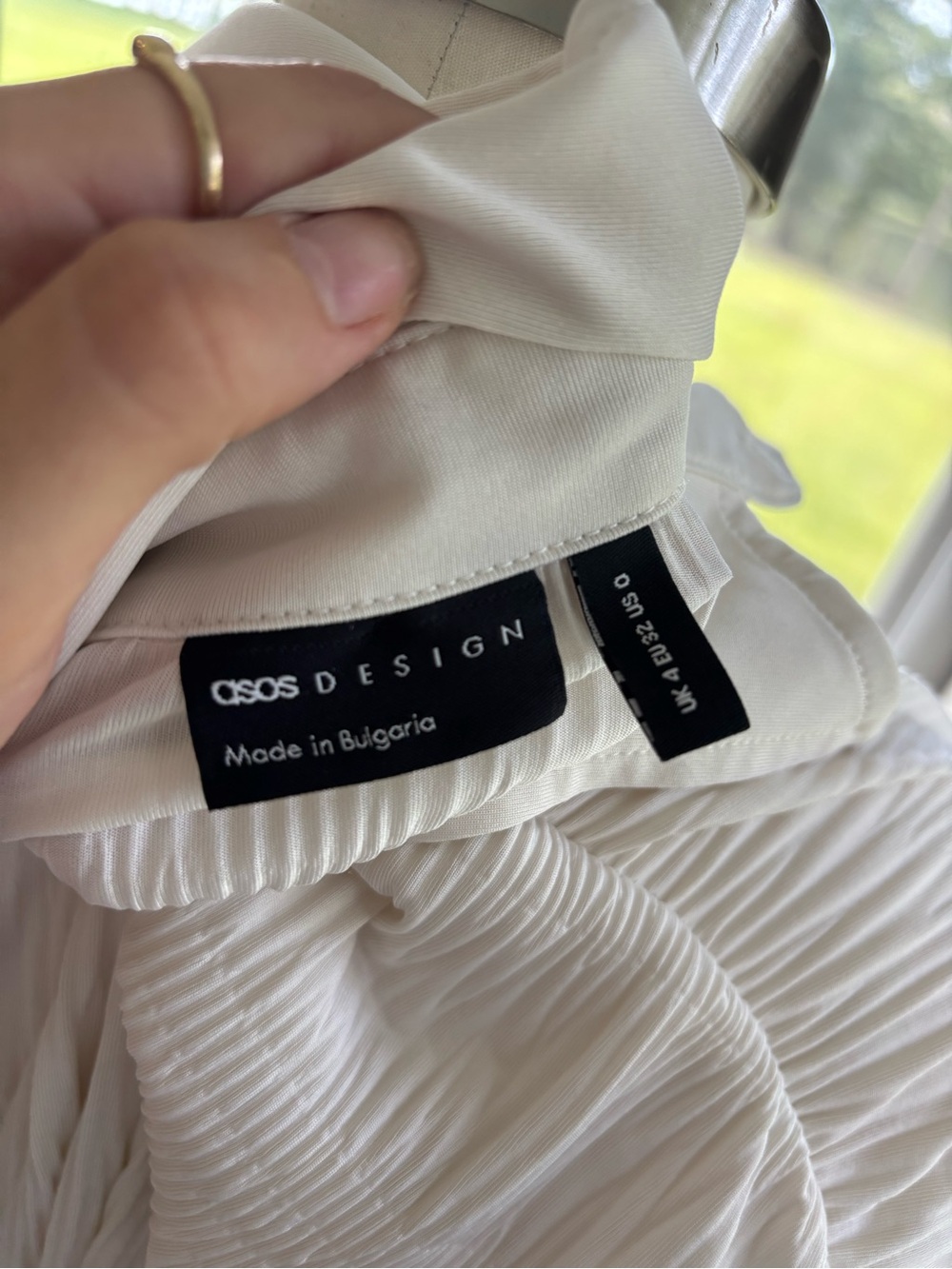ASOS Cream Textured Button-Down Shirt - Picture 5 of 5